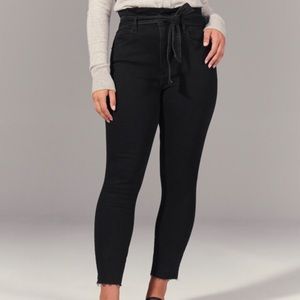 Abercrombie Tie front denim pants